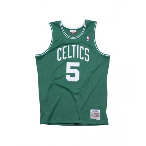 Camiseta de hombre Boston Celtics Kevin Garnet #5 Mitchell & Ness verde Hardwood Classics Swingman 2007-08