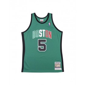 Camiseta auténtica de los Boston Celtics Kevin Garnet #5 Mitchell & Ness verde 2007-08 Hardwood Classics para hombre