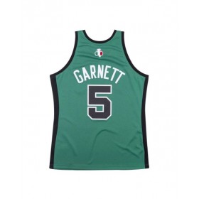 Camiseta auténtica de los Boston Celtics Kevin Garnet #5 Mitchell & Ness verde 2007-08 Hardwood Classics para hombre