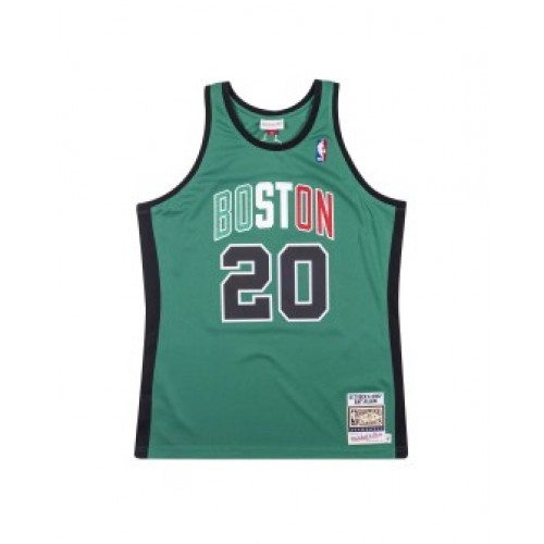 Camiseta auténtica de los Boston Celtics Ray Allen #20 Mitchell & Ness verde 2007-08 Hardwood Classics para hombre