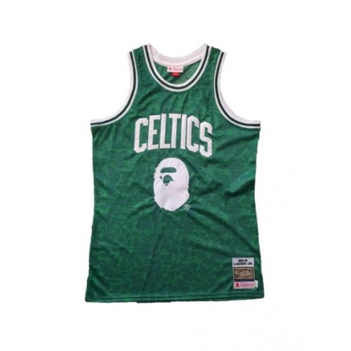 Camiseta de baloncesto verde Swingman ABC de los Celtics de BAPE x Mitchell & Ness