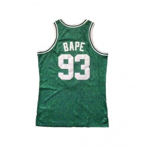 Camiseta de baloncesto verde Swingman ABC de los Celtics de BAPE x Mitchell & Ness