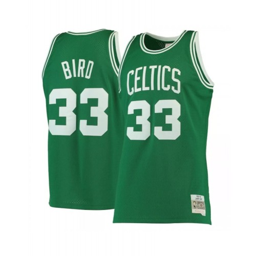 Camiseta de hombre de los Boston Celtics Larry Bird #33 Mitchell & Ness verde 1985-86 Hardwood Classics Swingman