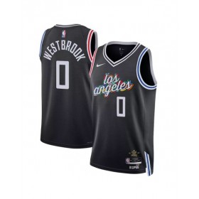 Camiseta Nike Swingman Russell Westbrook #0 de Los Angeles Clippers 2022/23 para hombre, edición City, color negro