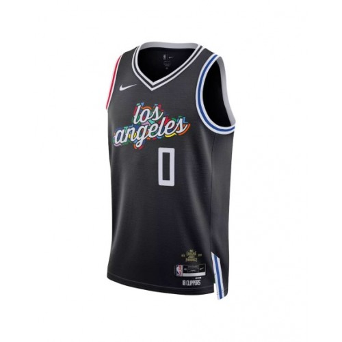 Camiseta Nike Swingman Russell Westbrook #0 de Los Angeles Clippers 2022/23 para hombre, edición City, color negro