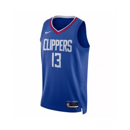 Camiseta Nike azul Swingman Paul George #13 de los LA Clippers 2022/23 para hombre - Edición Icon