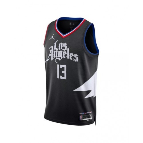 Camiseta de hombre Jordan Brand Paul George #13 de LA Clippers 2022/23 Swingman negra - Edición Statement