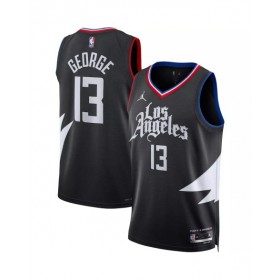 Camiseta de hombre Jordan Brand Paul George #13 de LA Clippers 2022/23 Swingman negra - Edición Statement