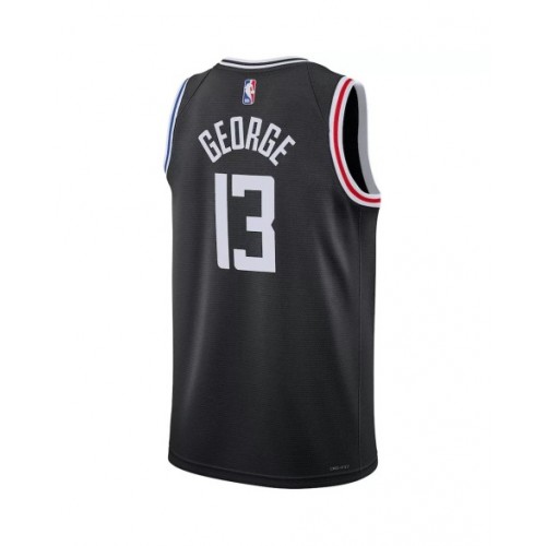 Camiseta Nike negra Swingman Paul George #13 de los LA Clippers 2022/23 para hombre - Edición City