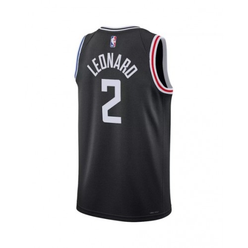 Camiseta Nike negra Swingman Kawhi Leonard #2 2022/23 de los LA Clippers para hombre - Edición City