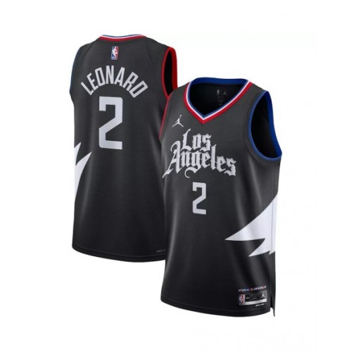 Camiseta Swingman de la edición especial 2022/23 de Kawhi Leonard #2 de los LA Clippers para hombre de Jordan Brand en color negro