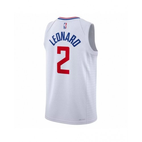 Camiseta Nike Swingman Kawhi Leonard #2 de Los Ángeles Clippers para hombre, edición de la asociación, color blanco 2022/23