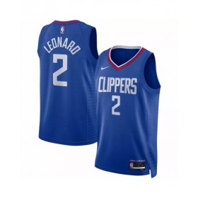 Camiseta Nike Royal Swingman Kawhi Leonard #2 de Los Angeles Clippers 2022/23 para hombre - Edición Icon