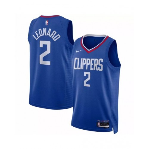 Camiseta Nike Royal Swingman Kawhi Leonard #2 de Los Angeles Clippers 2022/23 para hombre - Edición Icon