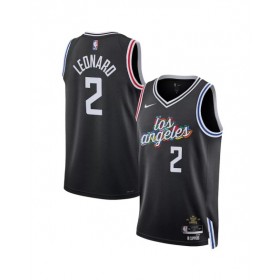 Camiseta Nike negra Swingman Kawhi Leonard #2 2022/23 de los LA Clippers para hombre - Edición City