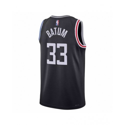 Camiseta Nike negra Swingman Nicolas Batum #33 de los LA Clippers 2022/23 para hombre - Edición City