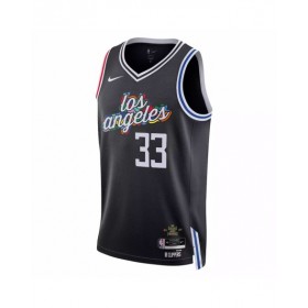 Camiseta Nike negra Swingman Nicolas Batum #33 de los LA Clippers 2022/23 para hombre - Edición City