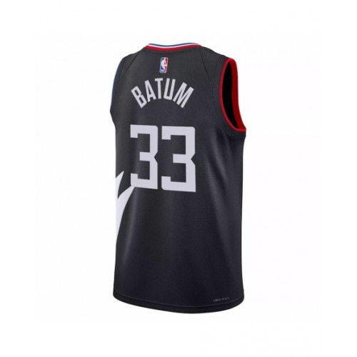 Camiseta Jordan Brand Swingman negra 2022/23 de Nicolas Batum #33 de los LA Clippers para hombre - Edición Statement