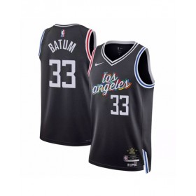 Camiseta Nike negra Swingman Nicolas Batum #33 de los LA Clippers 2022/23 para hombre - Edición City