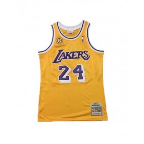 Camiseta de la NBA de Mitchell & Ness con el número 24 de Bryant de Los Angeles Lakers para hombre, color amarillo, 2007/08, Swingman