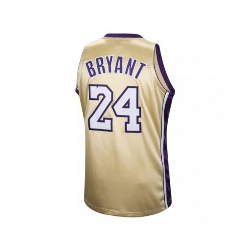 Camiseta dorada del Salón de la Fama de la Clase 2020 de Kobe Bryant #24 de Los Angeles Lakers para hombre de Mitchell & Ness