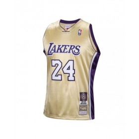 Camiseta dorada del Salón de la Fama de la Clase 2020 de Kobe Bryant #24 de Los Angeles Lakers para hombre de Mitchell & Ness