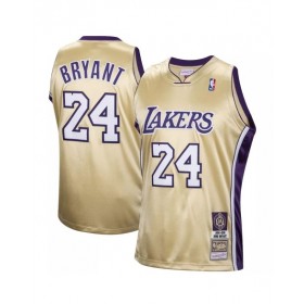 Camiseta dorada del Salón de la Fama de la Clase 2020 de Kobe Bryant #24 de Los Angeles Lakers para hombre de Mitchell & Ness