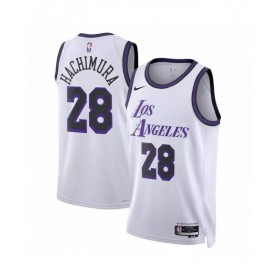 Camiseta Nike Swingman Rui Hachimura #28 de Los Angeles Lakers para hombre, edición City, color blanco 2022/23