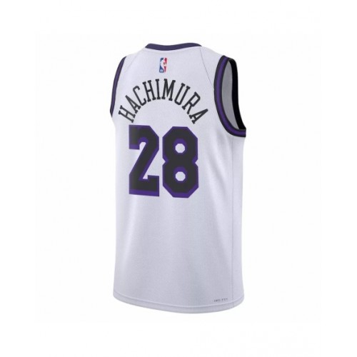 Camiseta Nike Swingman Rui Hachimura #28 de Los Angeles Lakers para hombre, edición City, color blanco 2022/23