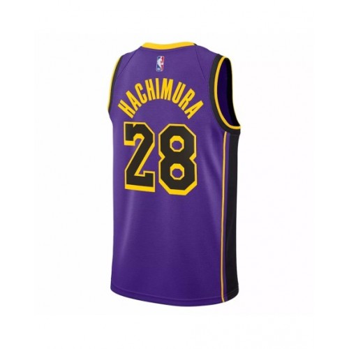 Camiseta Jordan Brand Swingman de Los Angeles Lakers Rui Hachimura #28 para hombre, color morado, edición Statement, 2022/23