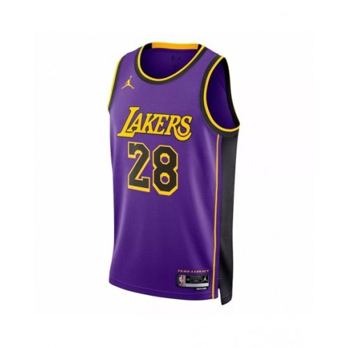 Camiseta Jordan Brand Swingman de Los Angeles Lakers Rui Hachimura #28 para hombre, color morado, edición Statement, 2022/23