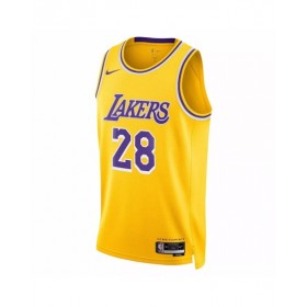 Camiseta Nike Swingman dorada 2022/23 de Rui Hachimura #28 de Los Angeles Lakers para hombre - Edición Icon