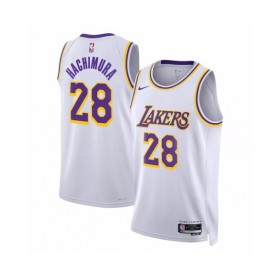 Camiseta Nike Swingman Rui Hachimura #28 de Los Angeles Lakers para hombre, edición Association, color blanco 2022/23