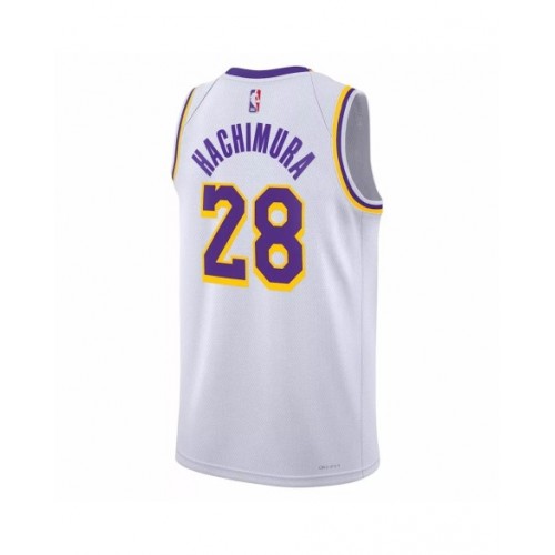 Camiseta Nike Swingman Rui Hachimura #28 de Los Angeles Lakers para hombre, edición Association, color blanco 2022/23