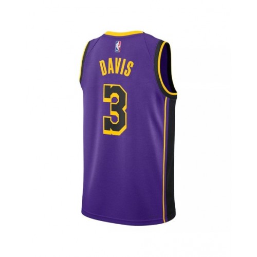 Camiseta de hombre Jordan Brand de Los Angeles Lakers Anthony Davis #3 en morado 2022/23 Swingman - Edición Statement