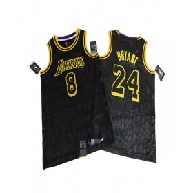 Camiseta Swingman negra Kobe Bryant #8 y #24 de Los Angeles Lakers para hombre