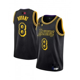 Camiseta de hombre Kobe Bryant #8 Swingman negra de Los Angeles Lakers - Edición City