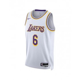 Camiseta Nike Swingman blanca 2022/23 de LeBron James #6 de Los Angeles Lakers para hombre - Association Edition