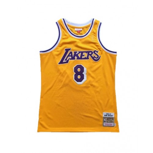 Camiseta NBA Swingman de Los Angeles Lakers Bryant #8 amarilla 1996/97 para hombre