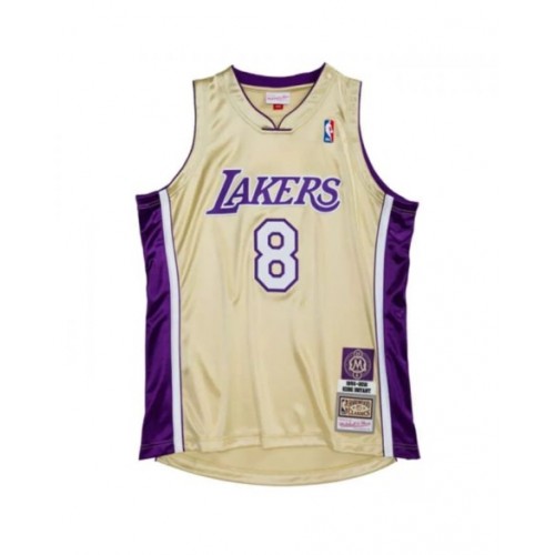 Camiseta de madera de Kobe Bryant Mitchell & Ness Gold Hall of Fame Class of 2020 de Los Angeles Lakers para hombre