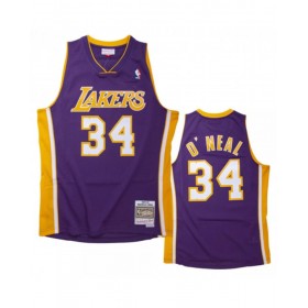 Camiseta de la NBA de los Lakers de Los Ángeles para hombre O'NEAL #34 Mitchell & Ness, color morado, 1999/00, Swingman