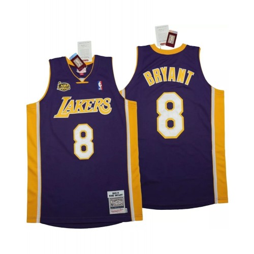 Camiseta de la NBA de Kobe Bryant #8 de Los Angeles Lakers para hombre Mitchell & Ness, color morado, 2000/01, Swingman