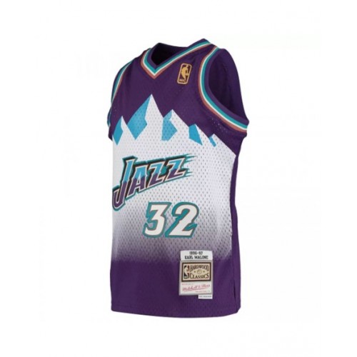 Camiseta de la NBA Mitchell & Ness de Utah Jazz para hombre, color morado, modelo Swingman de Karl Malone #32, 1996/97