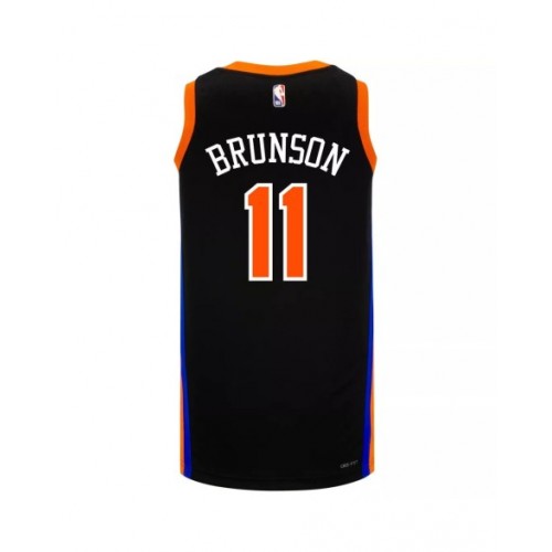 Camiseta Nike negra Swingman 2022/23 de Jalen Brunson #11 de los New York Knicks para hombre - Edición City