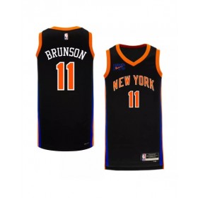 Camiseta Nike negra Swingman 2022/23 de Jalen Brunson #11 de los New York Knicks para hombre - Edición City