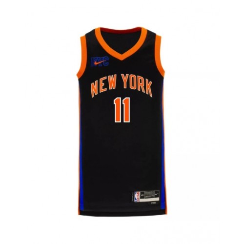 Camiseta Nike negra Swingman 2022/23 de Jalen Brunson #11 de los New York Knicks para hombre - Edición City