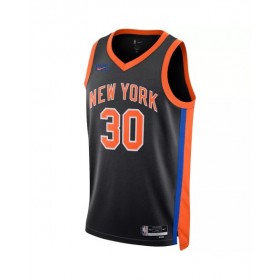 Camiseta Nike negra 2022/23 Swingman Julius Randle #30 de los New York Knicks para hombre - Edición City