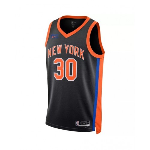 Camiseta Nike negra 2022/23 Swingman Julius Randle #30 de los New York Knicks para hombre - Edición City