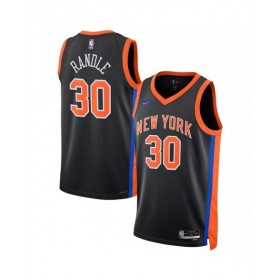 Camiseta Nike negra 2022/23 Swingman Julius Randle #30 de los New York Knicks para hombre - Edición City