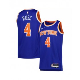 Camiseta Swingman Derrick Rose #4 azul 2022/23 de los New York Knicks para hombre - Edición Icon